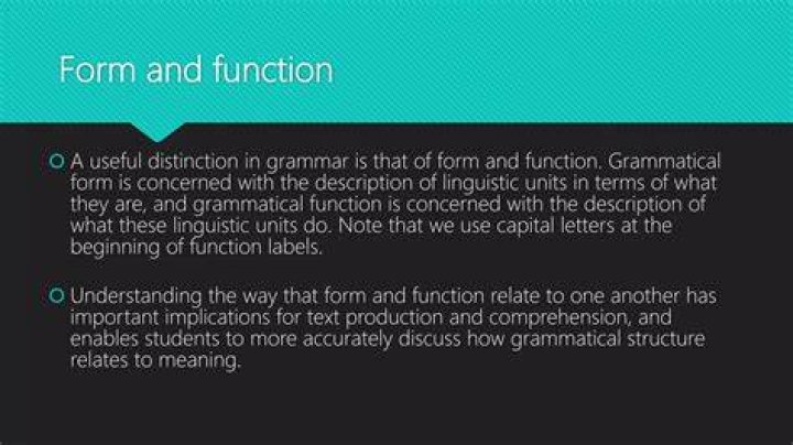 Who is grammatical form?